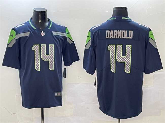 Men%27s Seattle Seahawks #14 Sam Darnold Navy 2025 Vapor Limited Football Stitched Jersey->seattle seahawks->NFL Jersey